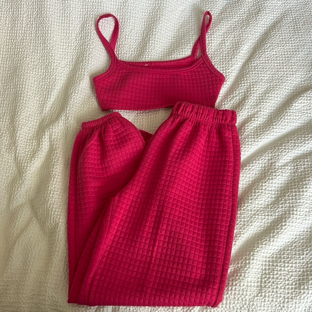 princess polly quilted jogger set size small